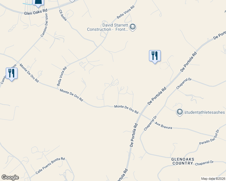 map of restaurants, bars, coffee shops, grocery stores, and more near 40425 Avenue Trebolo in Temecula