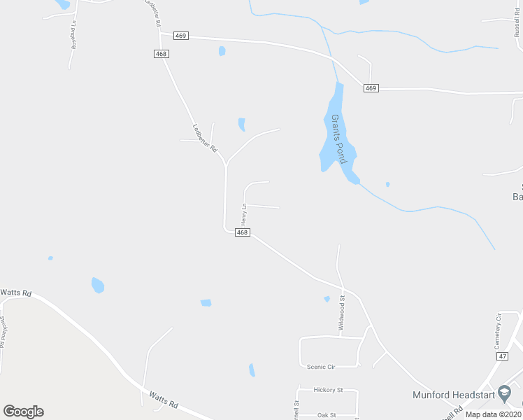 map of restaurants, bars, coffee shops, grocery stores, and more near 100 Henry Lane in Munford