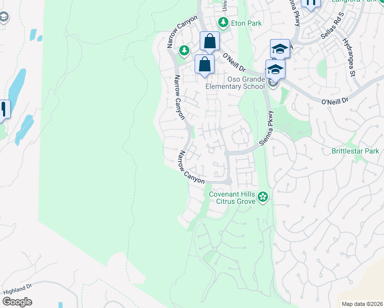 map of restaurants, bars, coffee shops, grocery stores, and more near 10 Thorp Spring in Mission Viejo
