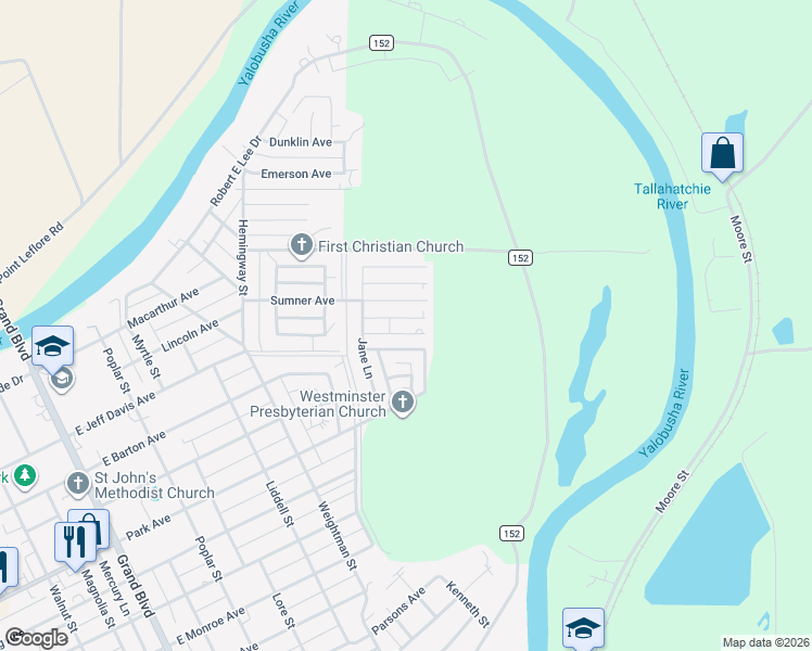 map of restaurants, bars, coffee shops, grocery stores, and more near 709 Olivia Street in Greenwood