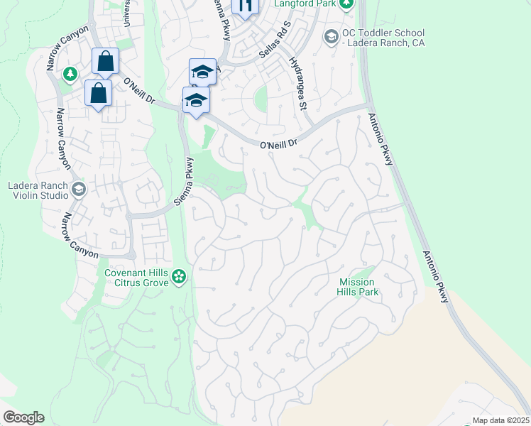 map of restaurants, bars, coffee shops, grocery stores, and more near 7 Salvatore in Mission Viejo