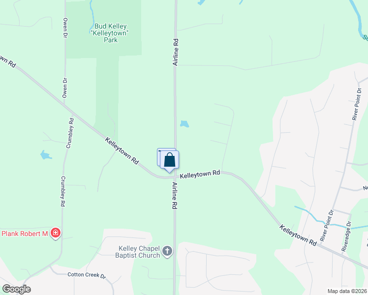 map of restaurants, bars, coffee shops, grocery stores, and more near 3668 Airline Road in McDonough