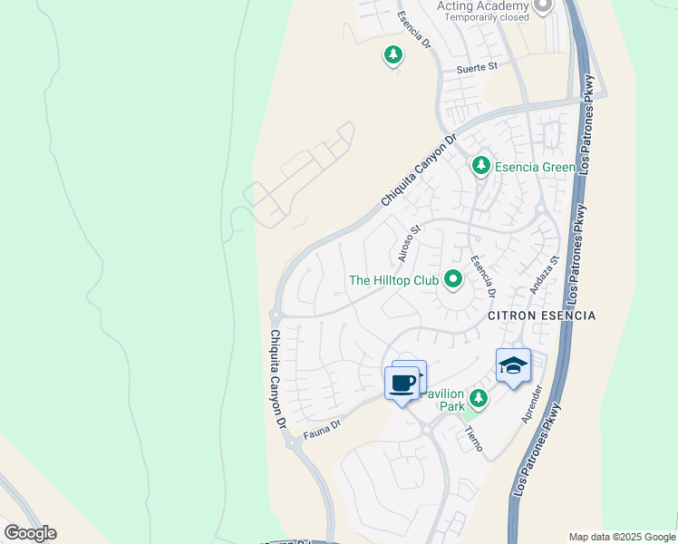 map of restaurants, bars, coffee shops, grocery stores, and more near 19 Tandeo Drive in Mission Viejo