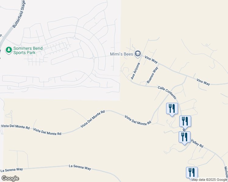 map of restaurants, bars, coffee shops, grocery stores, and more near 32369 Daybrook Terrace in Temecula