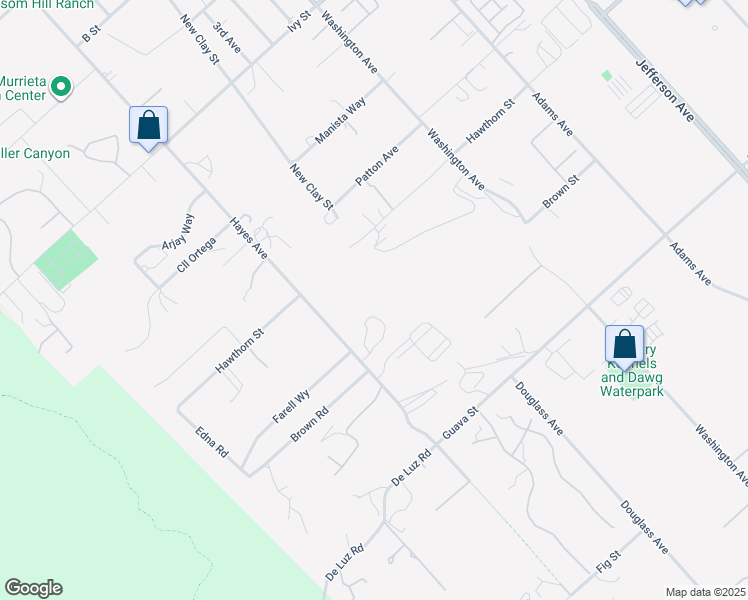 map of restaurants, bars, coffee shops, grocery stores, and more near 25450 Hayes Avenue in Murrieta