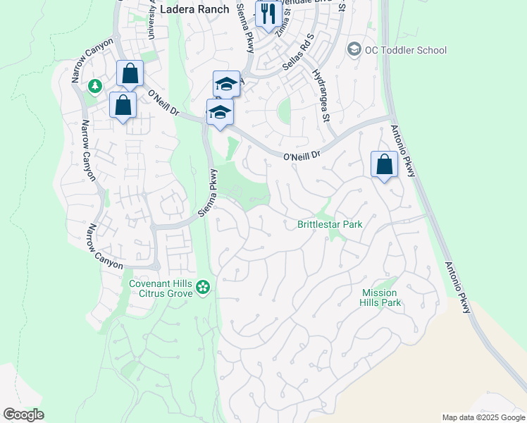 map of restaurants, bars, coffee shops, grocery stores, and more near 4 Hammond Road in Mission Viejo