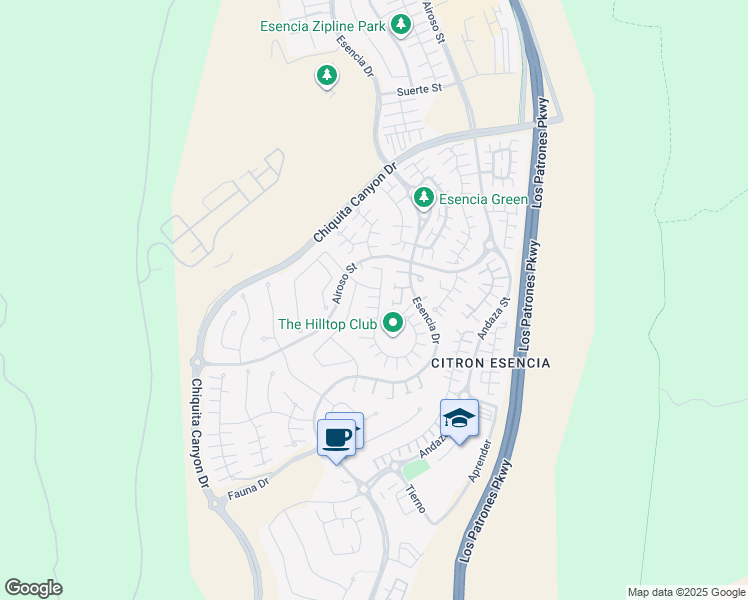 map of restaurants, bars, coffee shops, grocery stores, and more near 37 Garcilla Dr in Trabuco Canyon