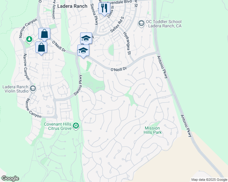 map of restaurants, bars, coffee shops, grocery stores, and more near 2 Salvatore in Mission Viejo