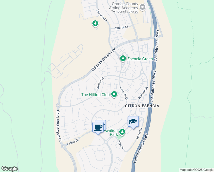 map of restaurants, bars, coffee shops, grocery stores, and more near 31 Garcilla Dr in Ladera Ranch