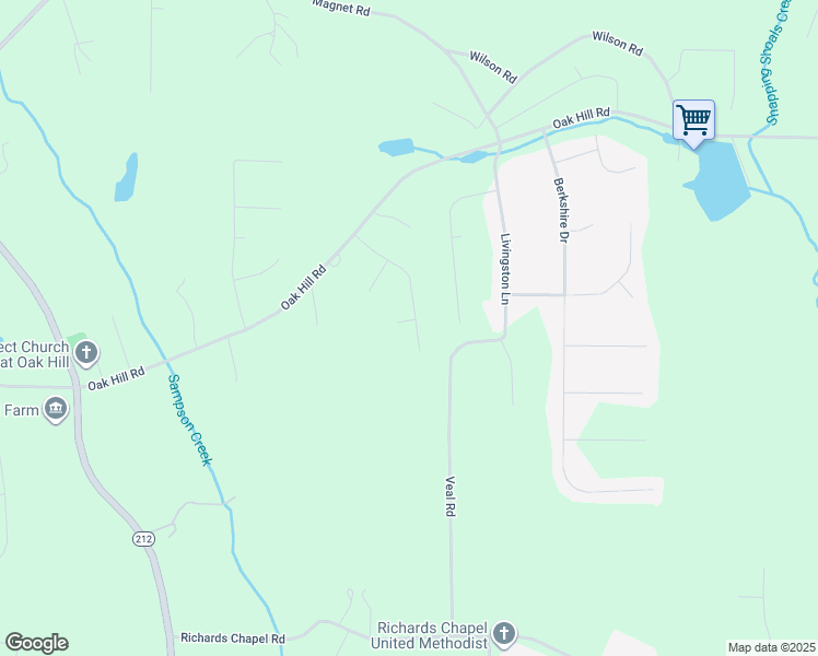 map of restaurants, bars, coffee shops, grocery stores, and more near 110 Tara Way in Covington