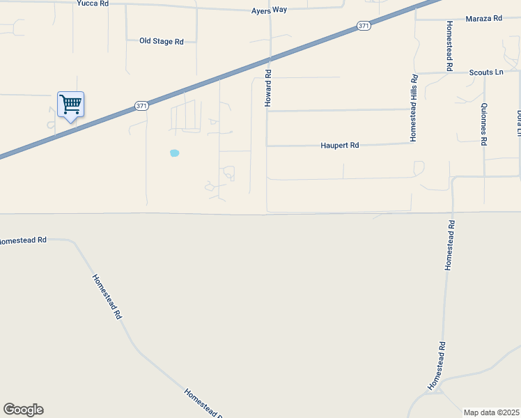 map of restaurants, bars, coffee shops, grocery stores, and more near 44425 Howard Road in Anza