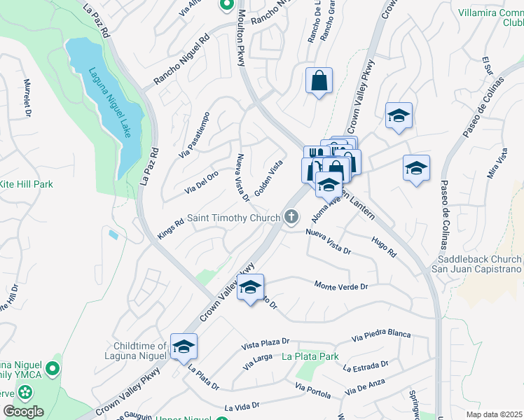 map of restaurants, bars, coffee shops, grocery stores, and more near 24852 Golden Vista in Laguna Niguel