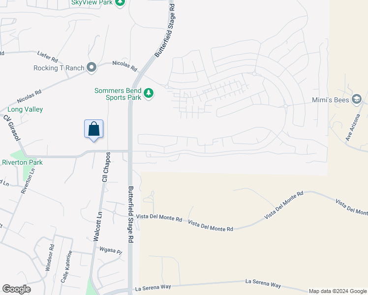 map of restaurants, bars, coffee shops, grocery stores, and more near 39843 Abronia Court in Temecula