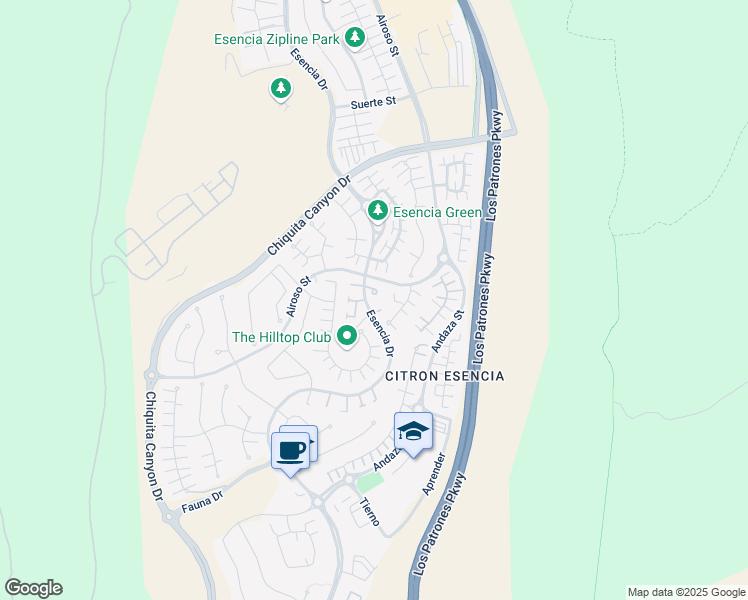 map of restaurants, bars, coffee shops, grocery stores, and more near 6 Volanta Court in Trabuco Canyon