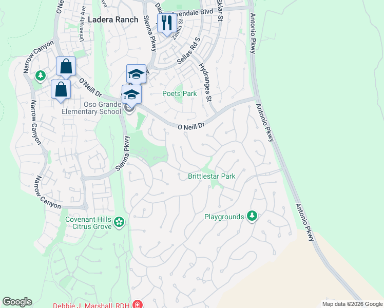 map of restaurants, bars, coffee shops, grocery stores, and more near 21 Bell Pasture Road in Mission Viejo