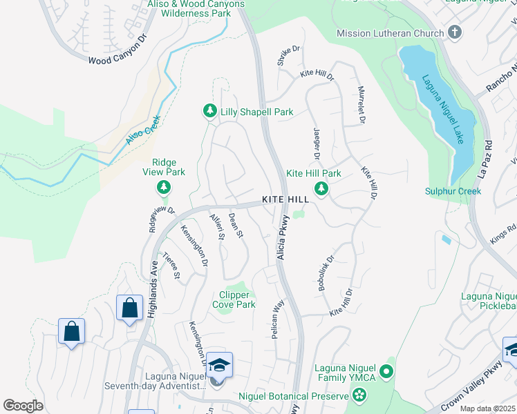 map of restaurants, bars, coffee shops, grocery stores, and more near 23692 Arjay Way in Laguna Niguel
