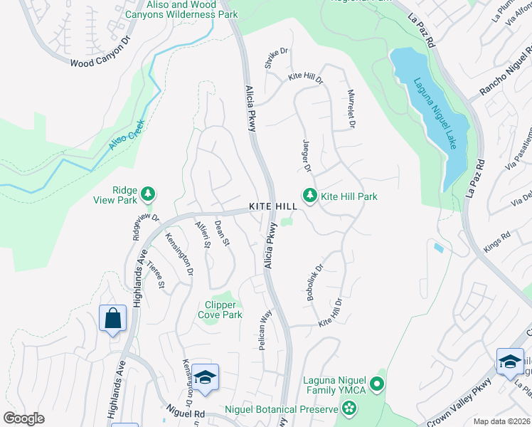 map of restaurants, bars, coffee shops, grocery stores, and more near 29062 Jarod Way in Laguna Niguel