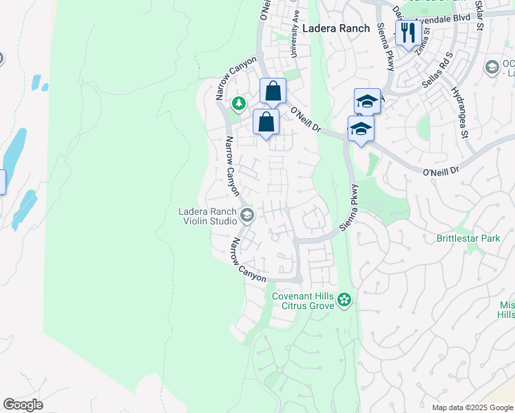 map of restaurants, bars, coffee shops, grocery stores, and more near 9 Reese Creek in Ladera Ranch