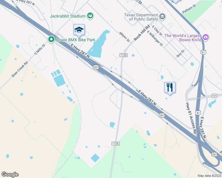 map of restaurants, bars, coffee shops, grocery stores, and more near 101 Johnson Ranch Lane in Bowie