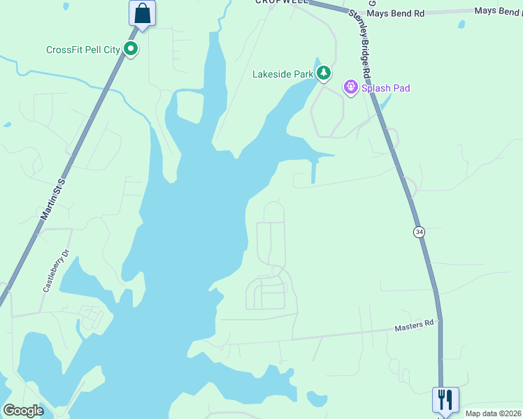 map of restaurants, bars, coffee shops, grocery stores, and more near 5948 Horizons Parkway in Pell City