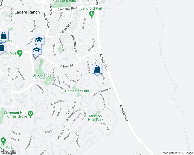 map of restaurants, bars, coffee shops, grocery stores, and more near 2 Heavenly Island in Mission Viejo