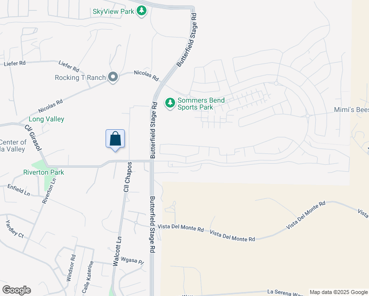 map of restaurants, bars, coffee shops, grocery stores, and more near 32067 Sedge Way in Temecula