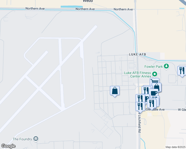 map of restaurants, bars, coffee shops, grocery stores, and more near 7140 North 9th Street in Glendale