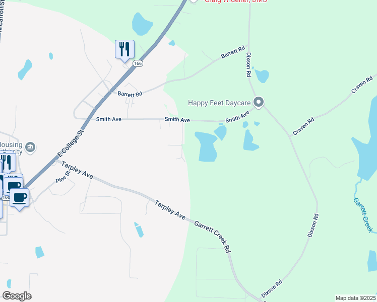 map of restaurants, bars, coffee shops, grocery stores, and more near 132 Scarlett Place Drive in Bowdon