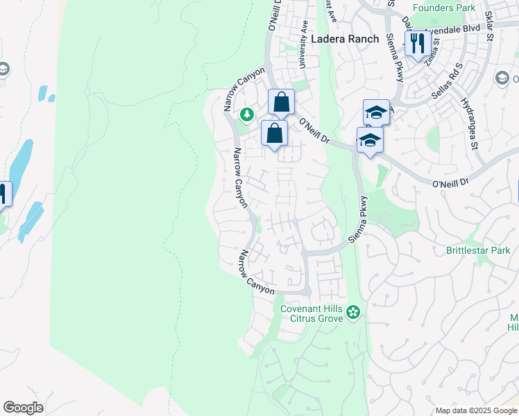 map of restaurants, bars, coffee shops, grocery stores, and more near 6 Devens Way in Mission Viejo