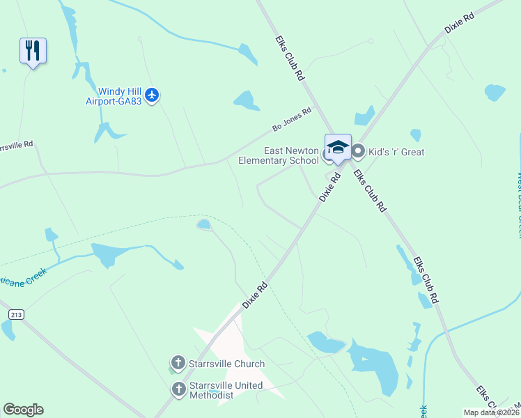 map of restaurants, bars, coffee shops, grocery stores, and more near 180 Graystone Drive in Covington