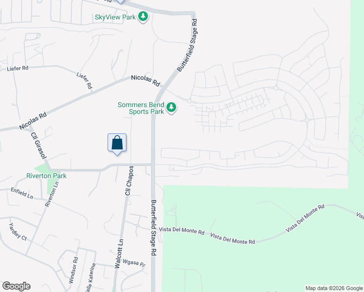 map of restaurants, bars, coffee shops, grocery stores, and more near 32131 South Loop Ranch in Temecula