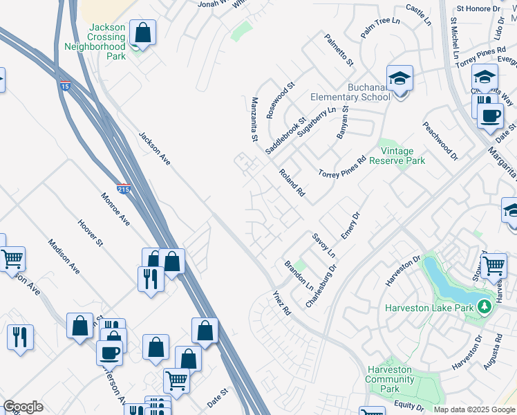map of restaurants, bars, coffee shops, grocery stores, and more near 26367 Arboretum Way in Murrieta