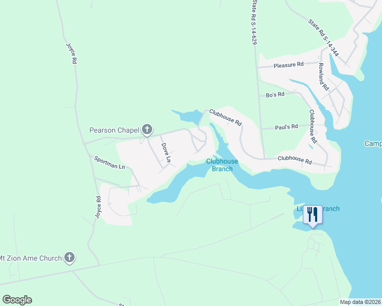 map of restaurants, bars, coffee shops, grocery stores, and more near 1033 Denwood Lane in Summerton