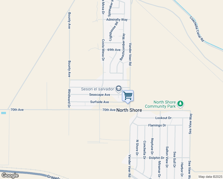 map of restaurants, bars, coffee shops, grocery stores, and more near 98800 Yawl Avenue in Mecca