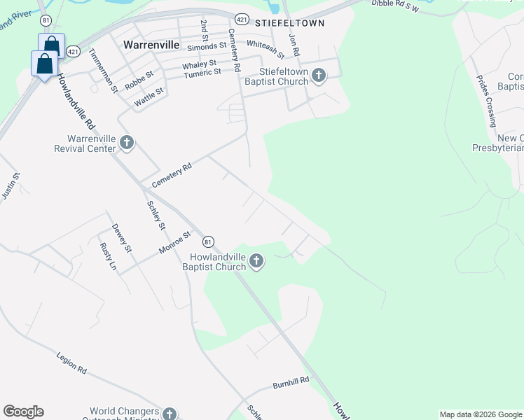 map of restaurants, bars, coffee shops, grocery stores, and more near 155 Golf Course Rd in Aiken
