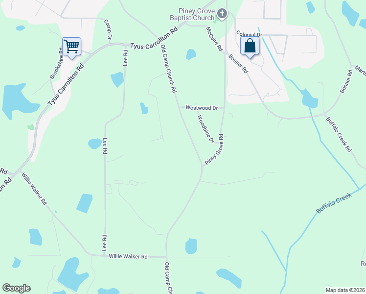 map of restaurants, bars, coffee shops, grocery stores, and more near 710 Old Camp Church Road in Carrollton
