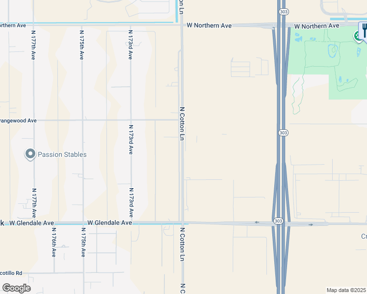 map of restaurants, bars, coffee shops, grocery stores, and more near 7426 North Cotton Lane in Waddell