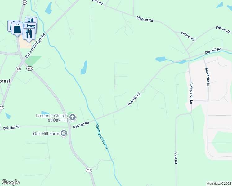 map of restaurants, bars, coffee shops, grocery stores, and more near 15 Ashton Place in Covington