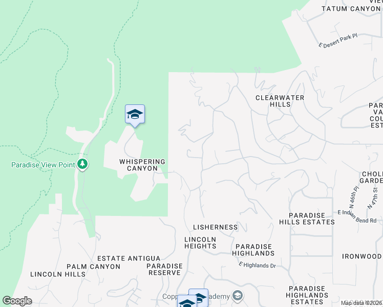 map of restaurants, bars, coffee shops, grocery stores, and more near 4002 East Canyon Court in Paradise Valley