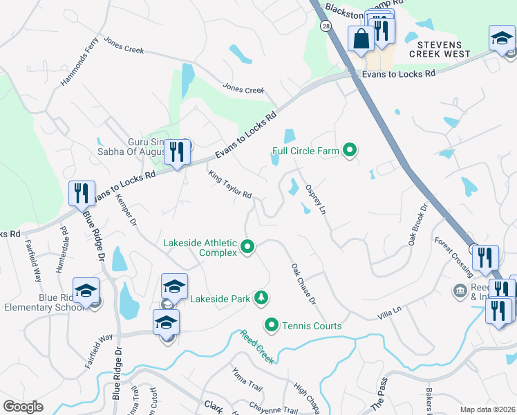 map of restaurants, bars, coffee shops, grocery stores, and more near 4448 Peregrine Place in Martinez