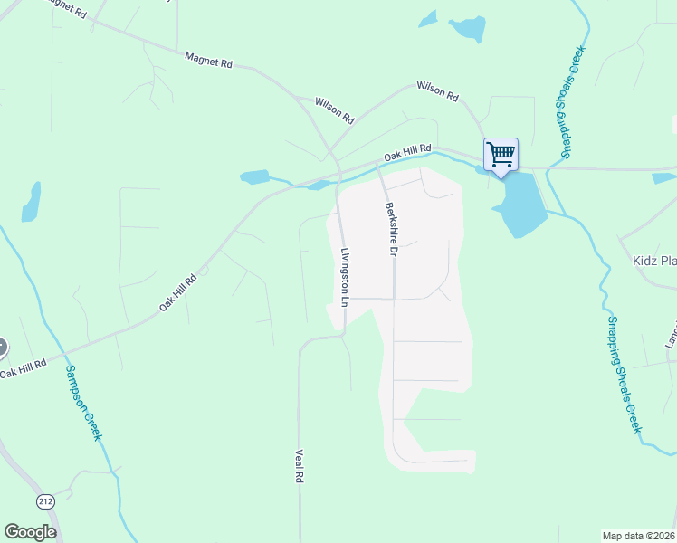 map of restaurants, bars, coffee shops, grocery stores, and more near 75 Joshua Creek Road in Covington