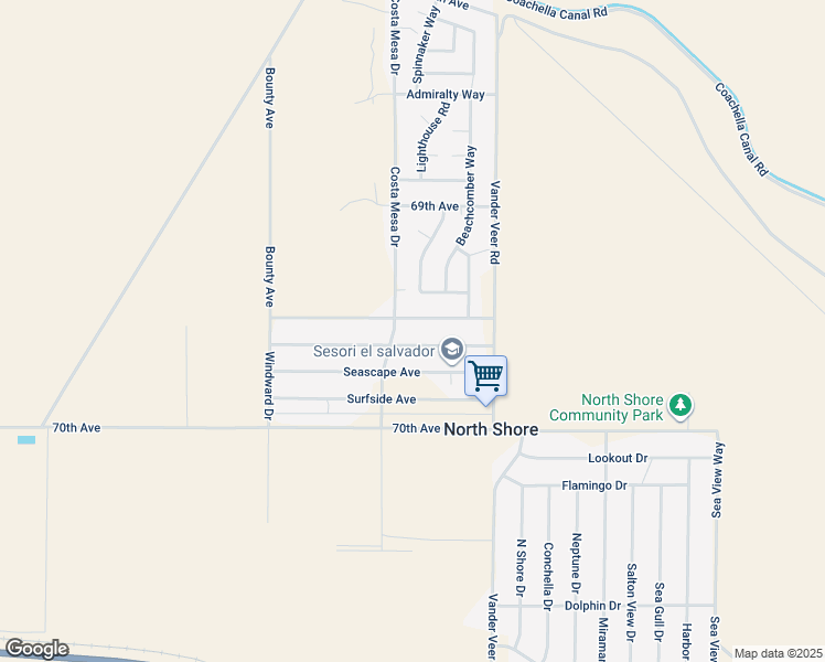 map of restaurants, bars, coffee shops, grocery stores, and more near 98800 Yawl Avenue in Mecca