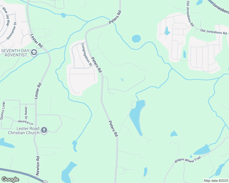 map of restaurants, bars, coffee shops, grocery stores, and more near 3791 Roses Trail in Fairburn