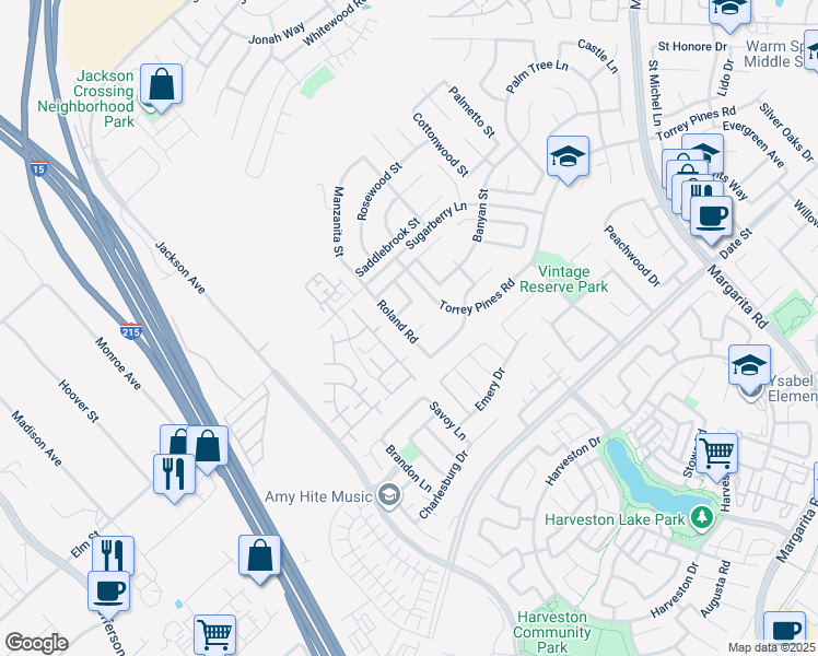 map of restaurants, bars, coffee shops, grocery stores, and more near 40370 Kaelan Court in Murrieta