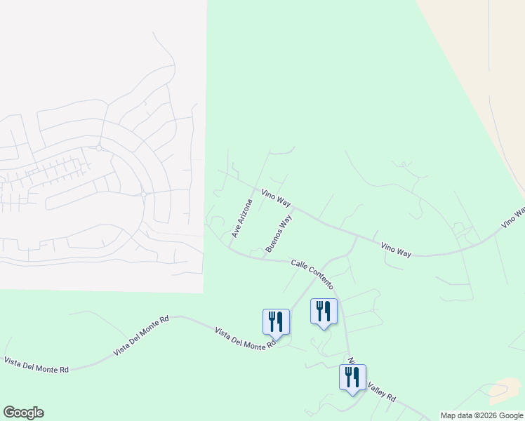 map of restaurants, bars, coffee shops, grocery stores, and more near 39790 Avenue Arizona in Temecula
