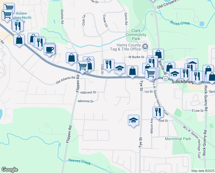 map of restaurants, bars, coffee shops, grocery stores, and more near 106 Bowen Street in Stockbridge