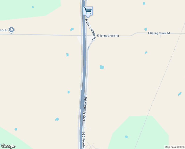 map of restaurants, bars, coffee shops, grocery stores, and more near Interstate 35 Frontage Road in Gainesville