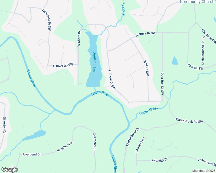 map of restaurants, bars, coffee shops, grocery stores, and more near 5230 West Shore Drive Southwest in Conyers