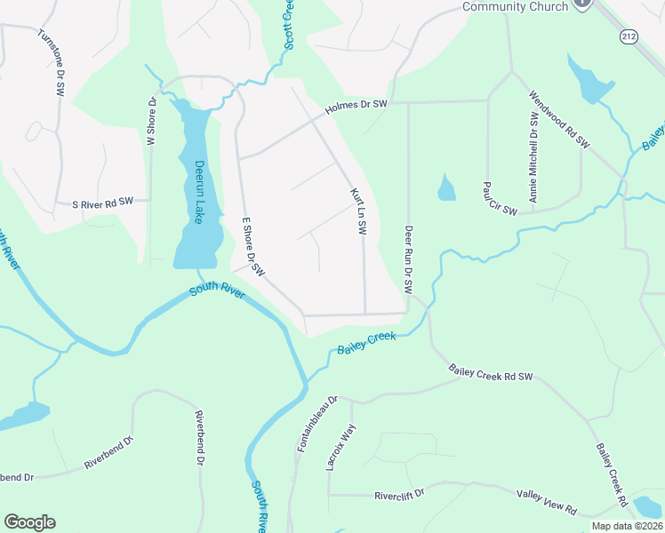 map of restaurants, bars, coffee shops, grocery stores, and more near 5133 Fawn Lane Southwest in Conyers