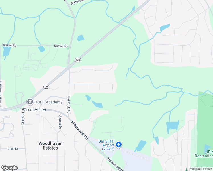 map of restaurants, bars, coffee shops, grocery stores, and more near 409 Mahogany Avenida in Stockbridge